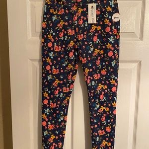 NWT Girls floral jeggins